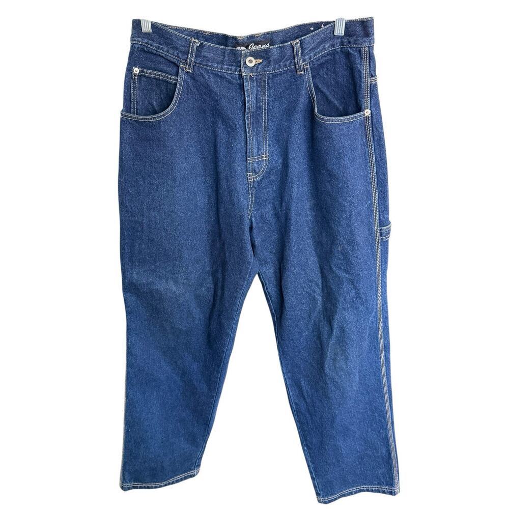 Vtg 90s Y2K Godbody Jeans Baggy Wide Leg 36x34 Skateboarding Cargo Grunge Skater